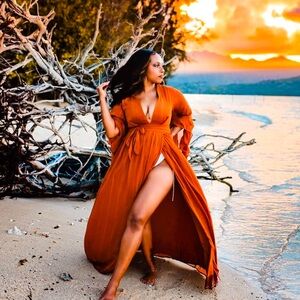 Showpo rust dress worn twice.